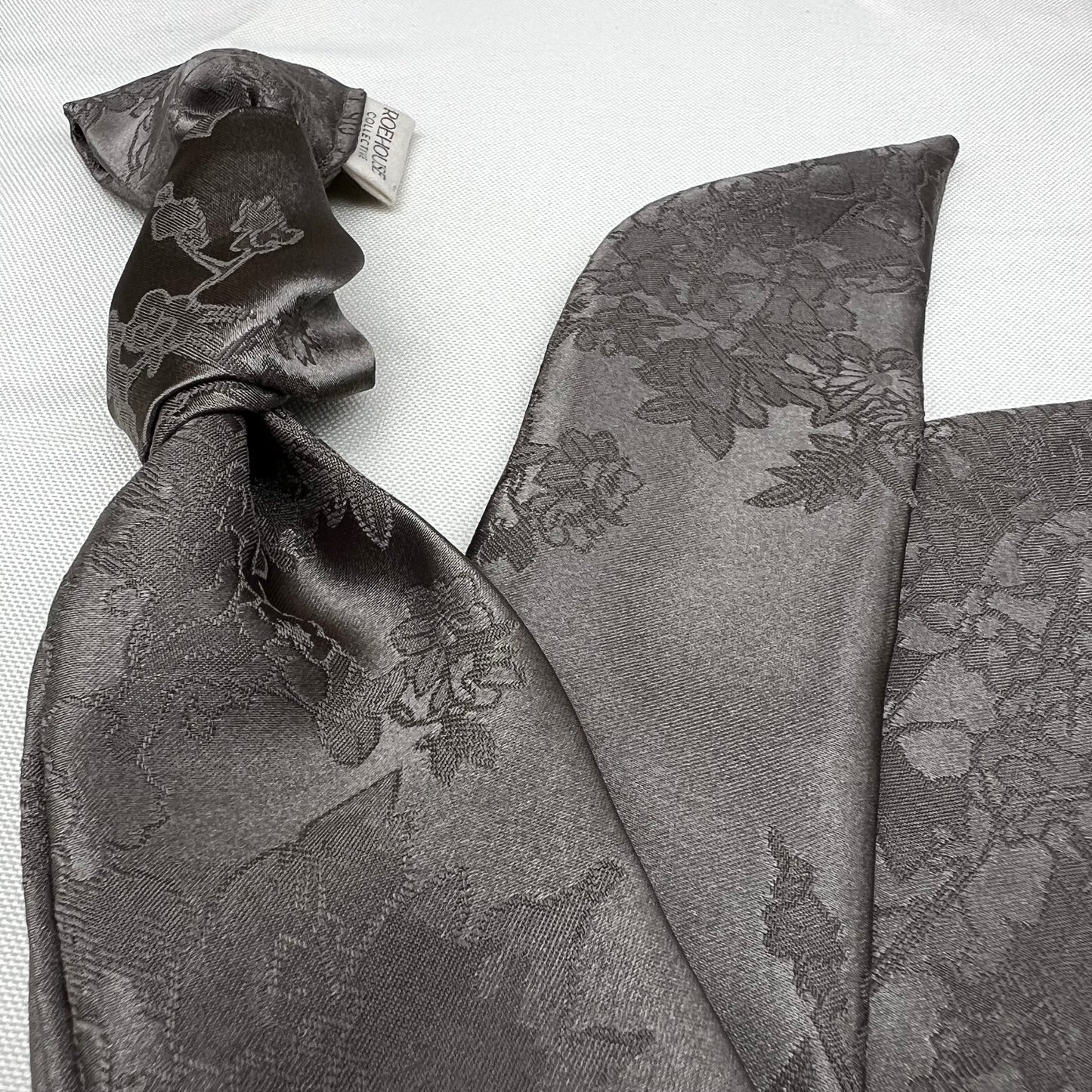 Olive Jacquard Slim Scarf