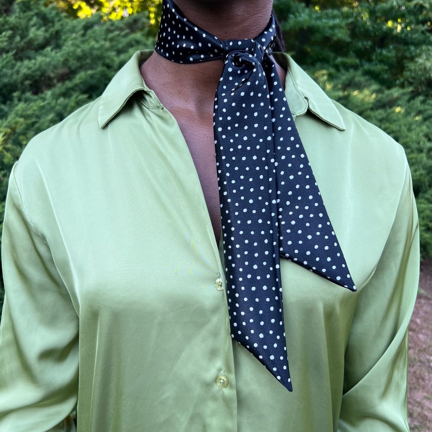 Black Polka Dot Scarf