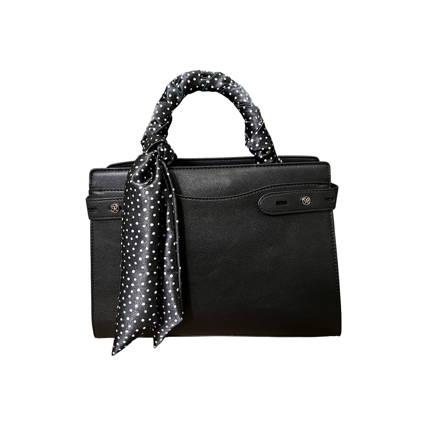 Black Polka Dot Slim Scarf