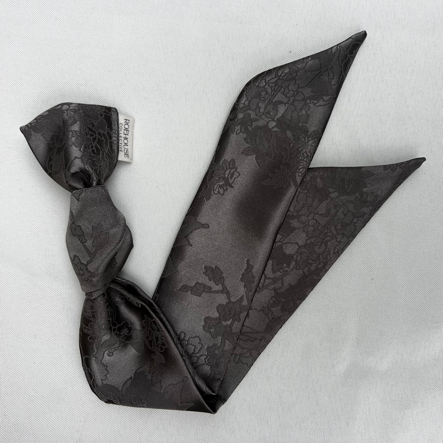 Olive Jacquard Slim Scarf