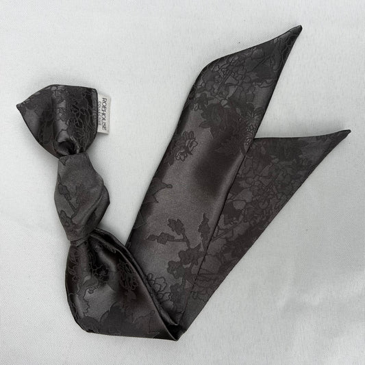 Olive Jacquard Slim Scarf