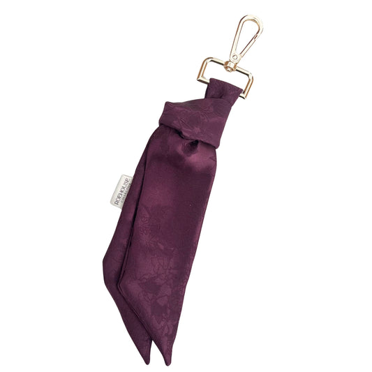 Plum Jacquard Bag Charm